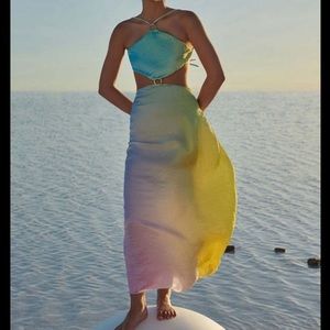 baobab kira high neck maxi dress in halo
